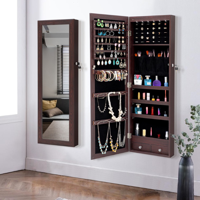 Full Length Mirror Jewelry Armoire - Miroir de maquillage pour tout le