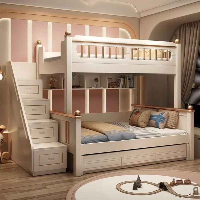 Lit superposé en bois 135x190c - King Size Bed Frame With Storage Drawers avis et prix