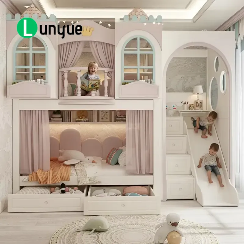Lit superposé personnalisé sty - Bunk Bed With Stairs And Slide avis et prix