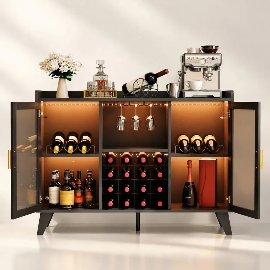 Meuble bar avec éclairage LED  - Storage avis et prix