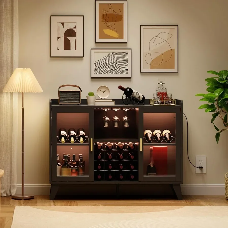 Meuble bar avec éclairage LED  - Storage avis et prix