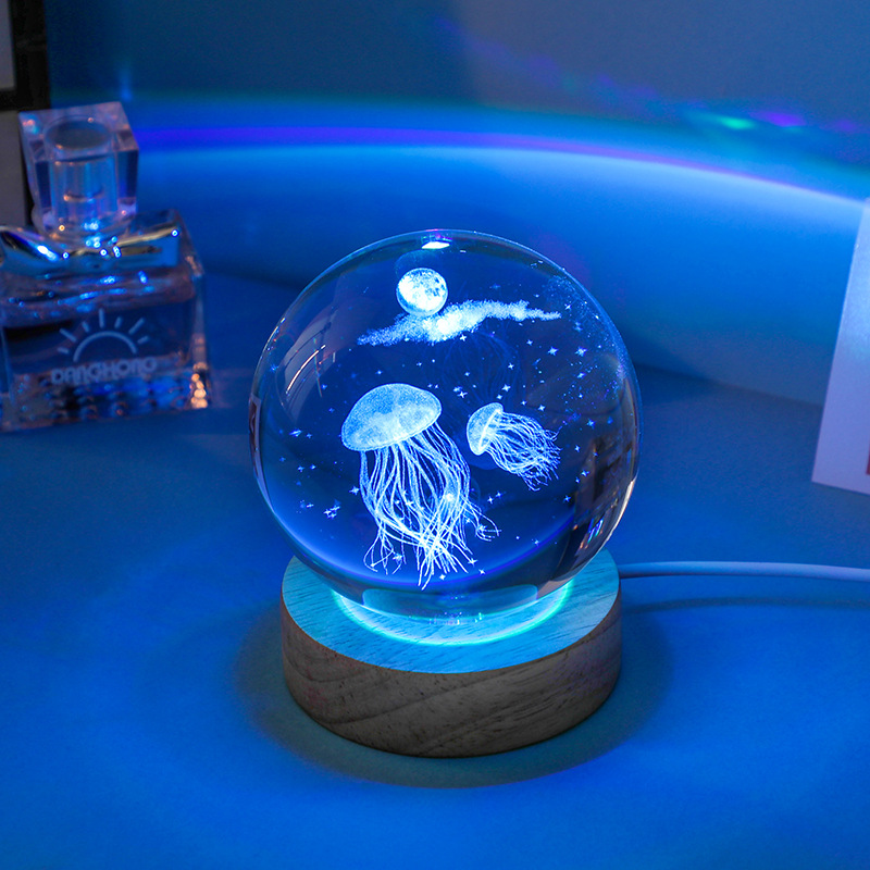 Veilleuse LED boule de cristal - Floating Nightstand With Led Light avis et prix