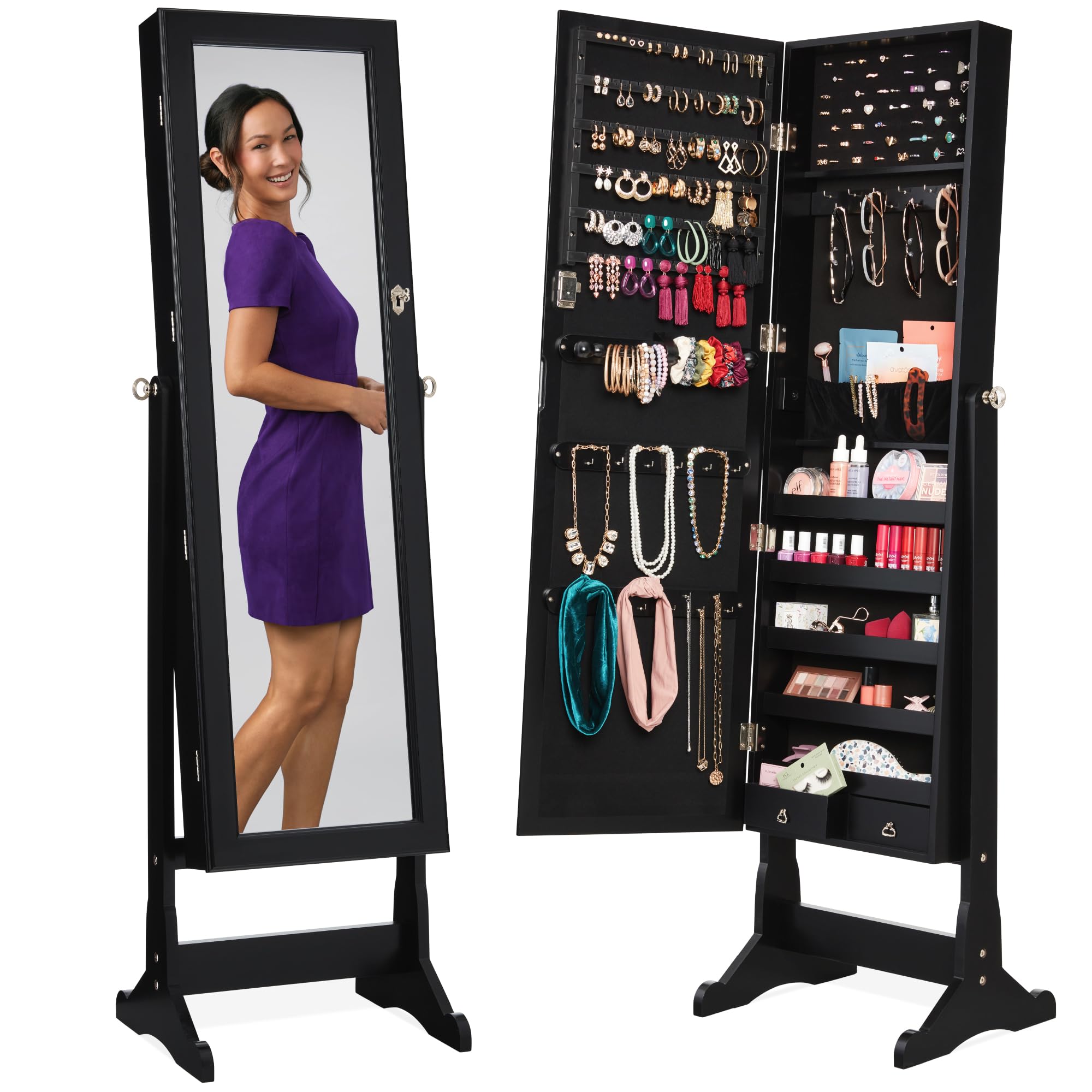 Armoire à bijoux autoportante, - Full Length Mirror Jewelry Armoire avis et prix