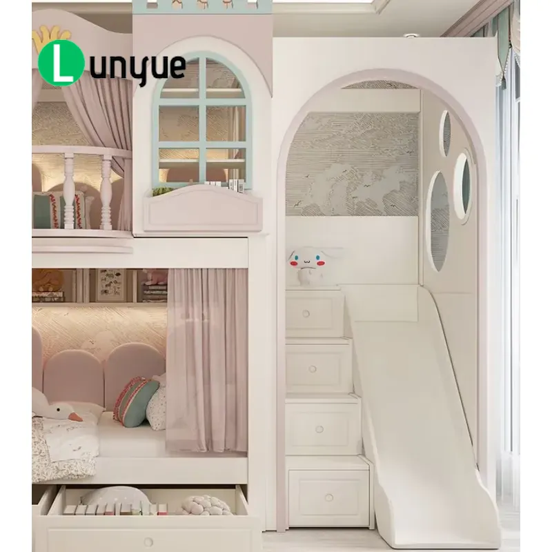 Lit superposé personnalisé Ank - Bunk Bed With Stairs And Slide avis et prix