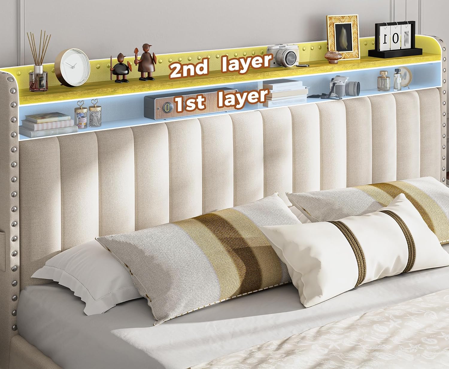 Cadre de lit King Size avec 4  - King Size Bed Frame With Storage Drawers avis et prix