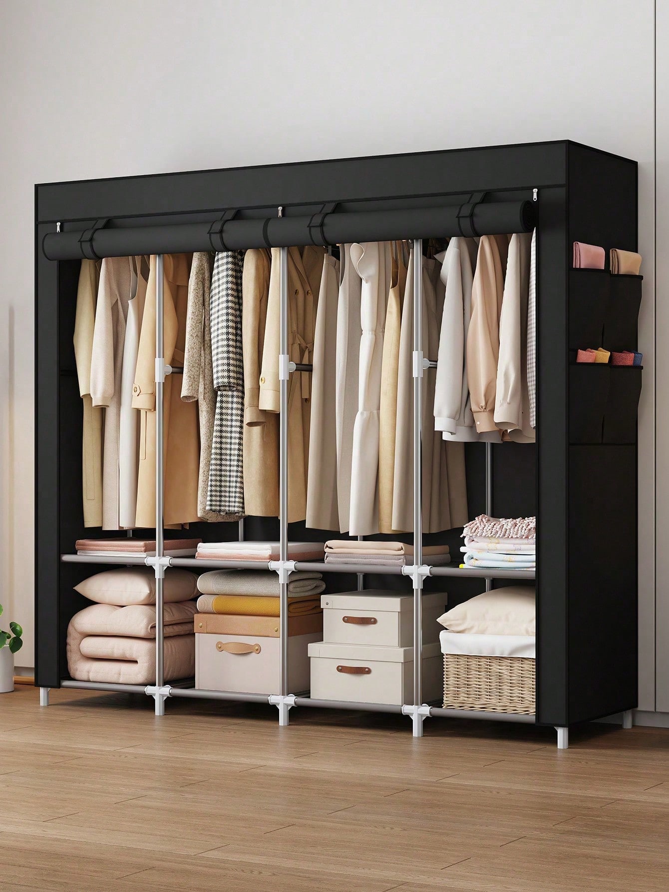 Grand placard portable moderne - Wardrobe Closet Portable Fabric Cover avis et prix