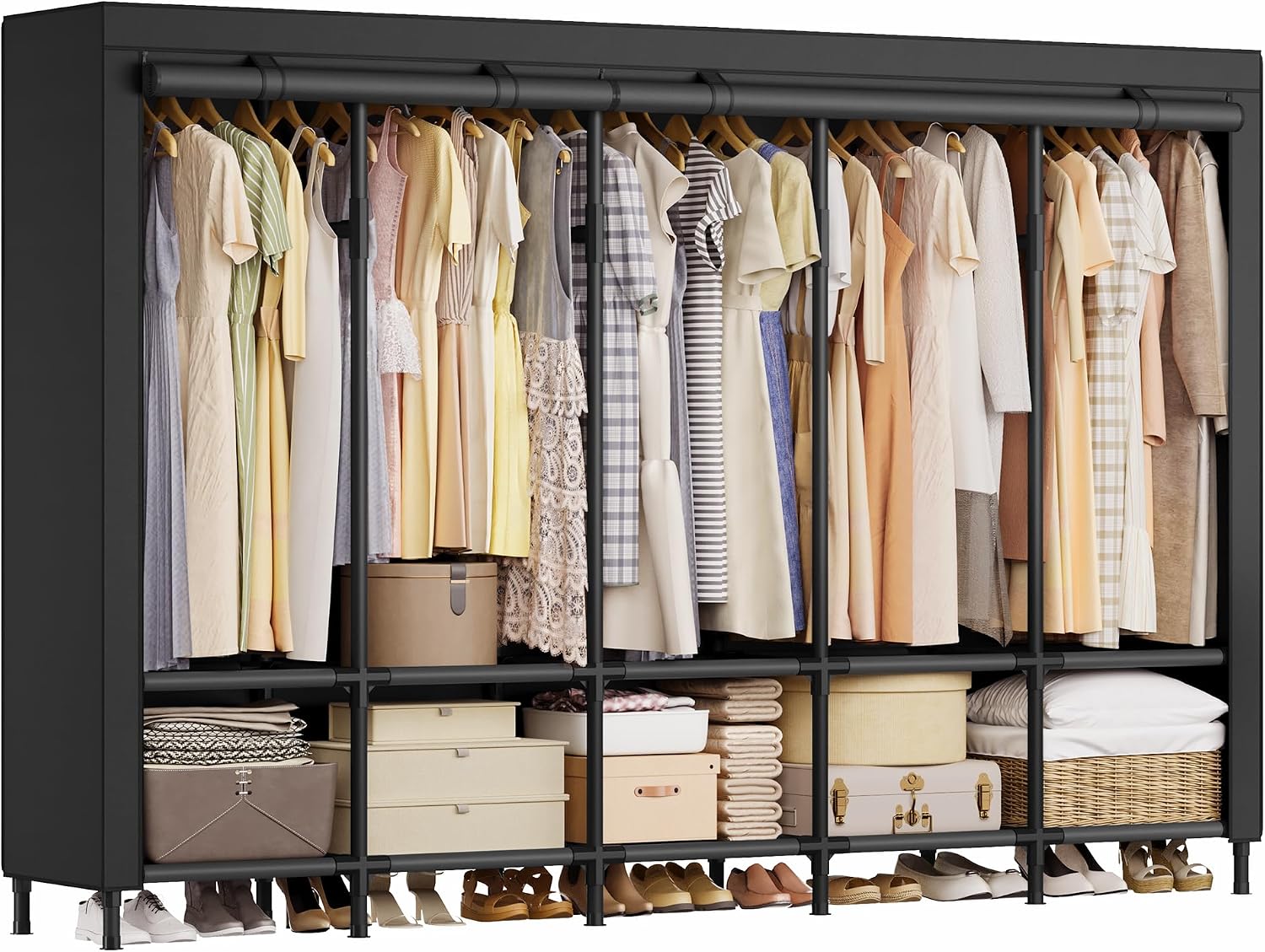 Armoire portable de 83,5 pouce - Wardrobe Closet Portable Fabric Cover avis et prix